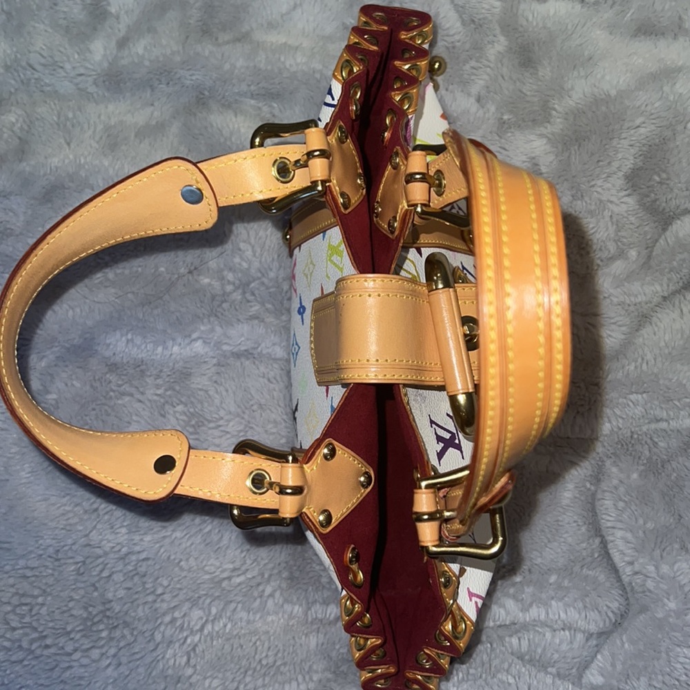 SOLD - Louis Vuitton white multicolor collectors series with gold trim - Picture 7 of 11